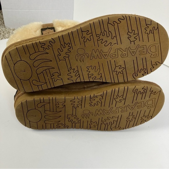 Bearpaw Abby Sheepskin Lined Hickory Winter Boots Ankle Buckle Size 7 - Picture 13 of 16